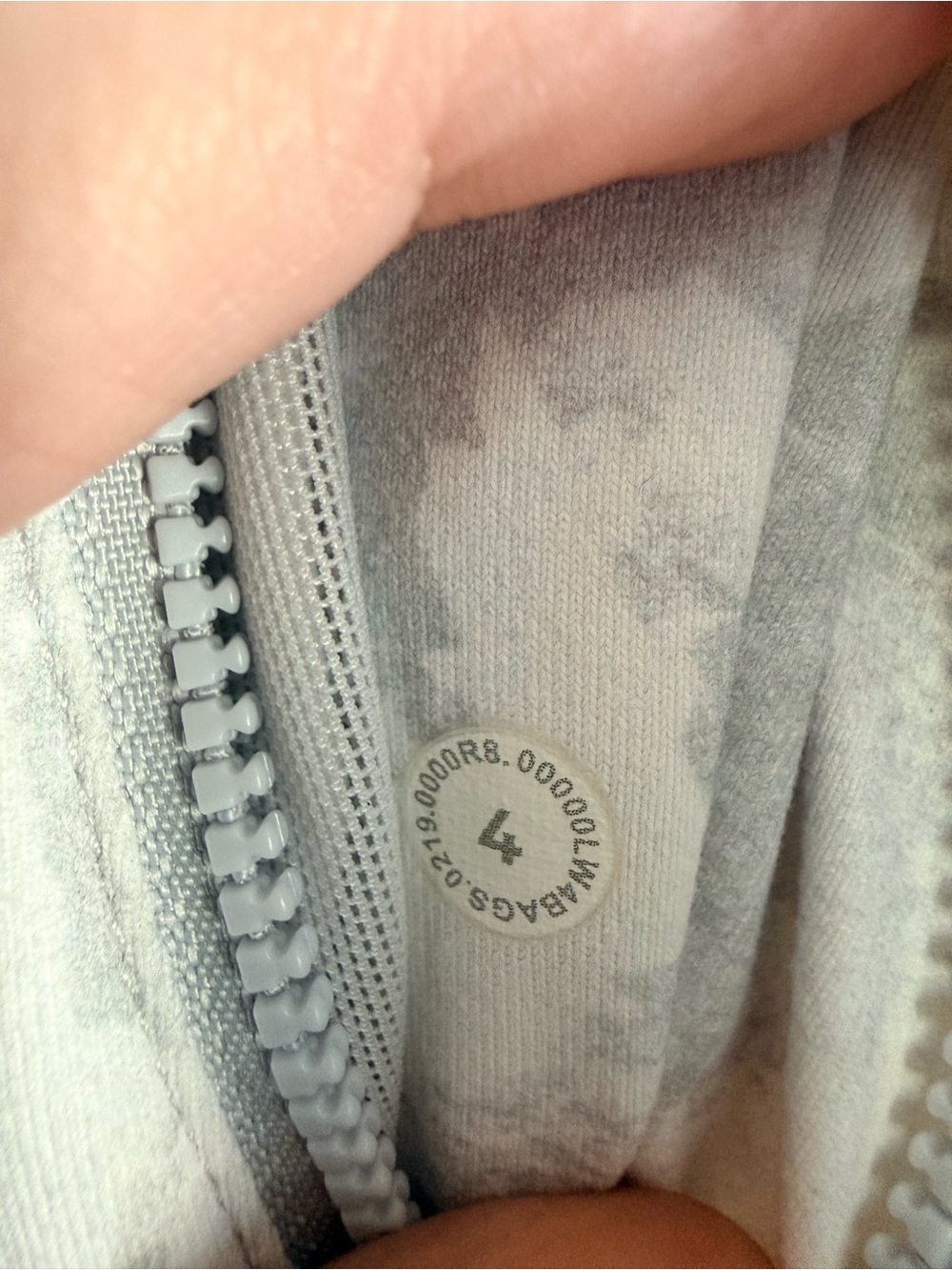 Lululemon Define Jacket Size 4 White Gray Abstract Print Full Zip Yoga Running - Picture 4 of 4